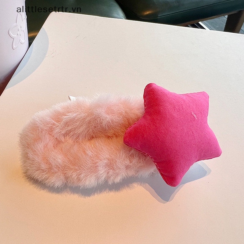 Alittlesetrtr Kẹp Tóc bb Hình Ngôi Sao / Nơ / Trái Tim Phong Cách Hàn Quốc Dễ Thương Thời Trang