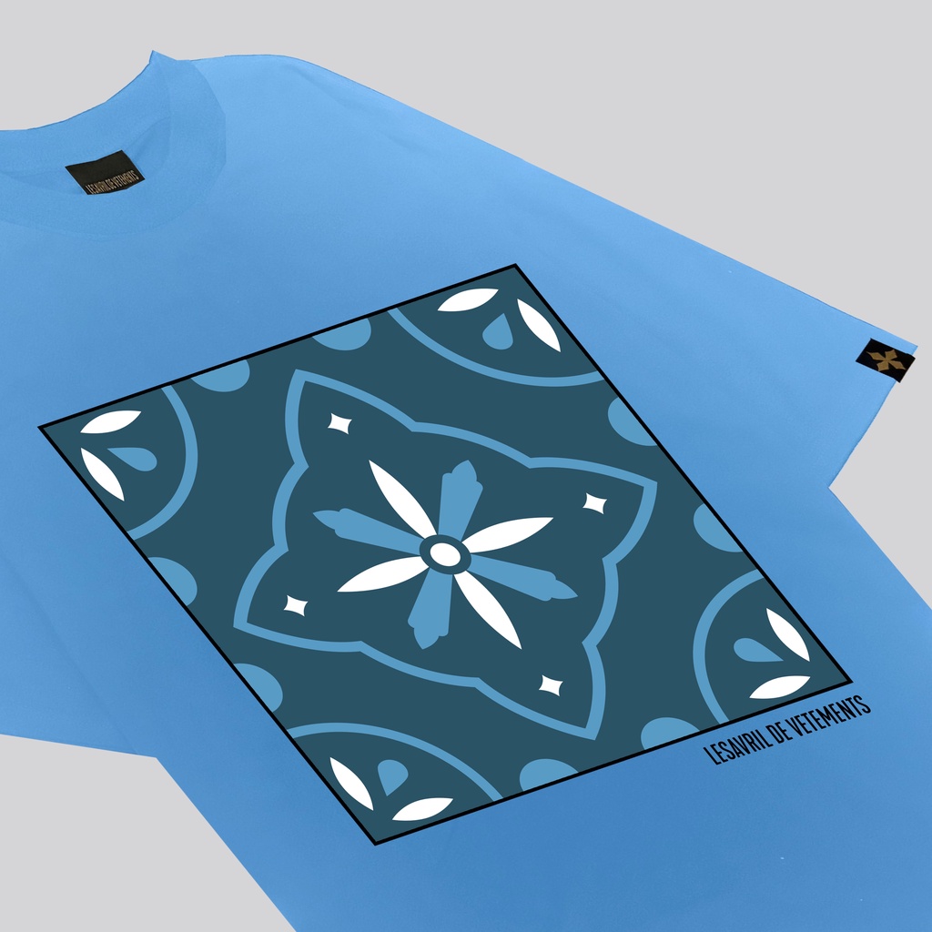 Áo thun Lesavril de Vetements Deep Sea - Blue