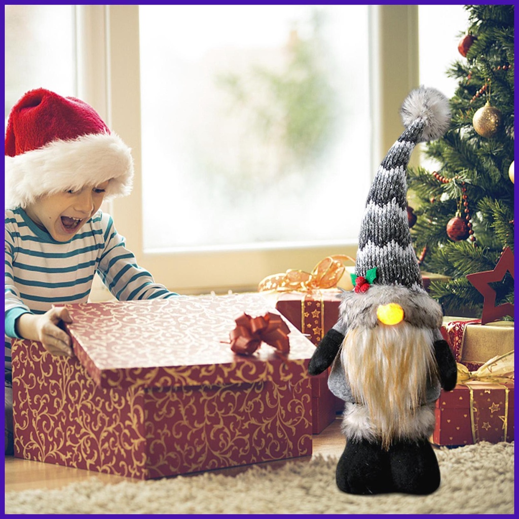 Gnome Búp Bê Nhồi Bông Hình Không Mặt Cảm Ơn dwarf Giáng Sinh Có Đèn Đứng gnome Cũ Aateevn