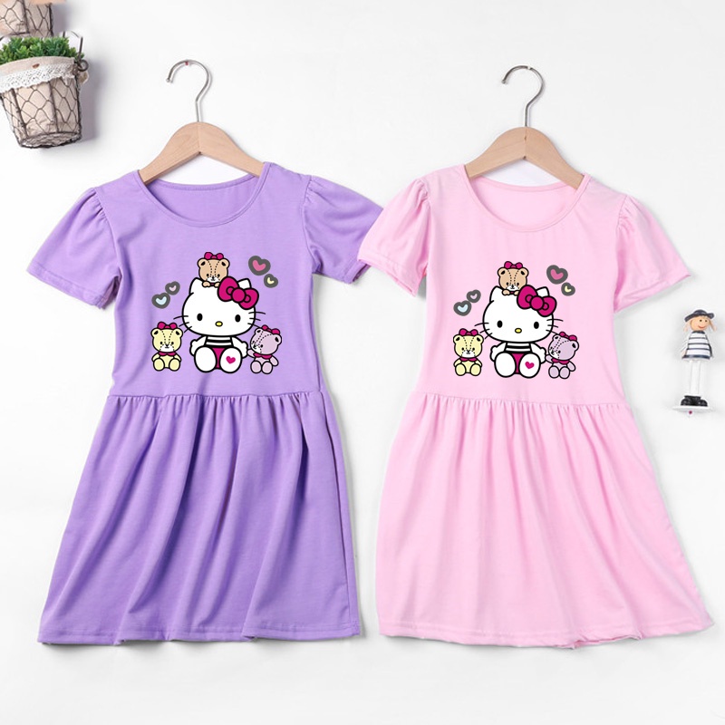 Váy hello kitty Cho Bé Gái Từ 3-14 Tuổi