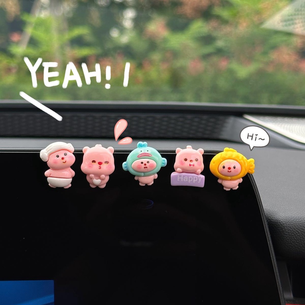 Loopy Miếng Dán Nhỏ Dễ Thương Sáng Tạo Trang Trí Bảng Điều Khiển Trung Tâm Xe Hơi