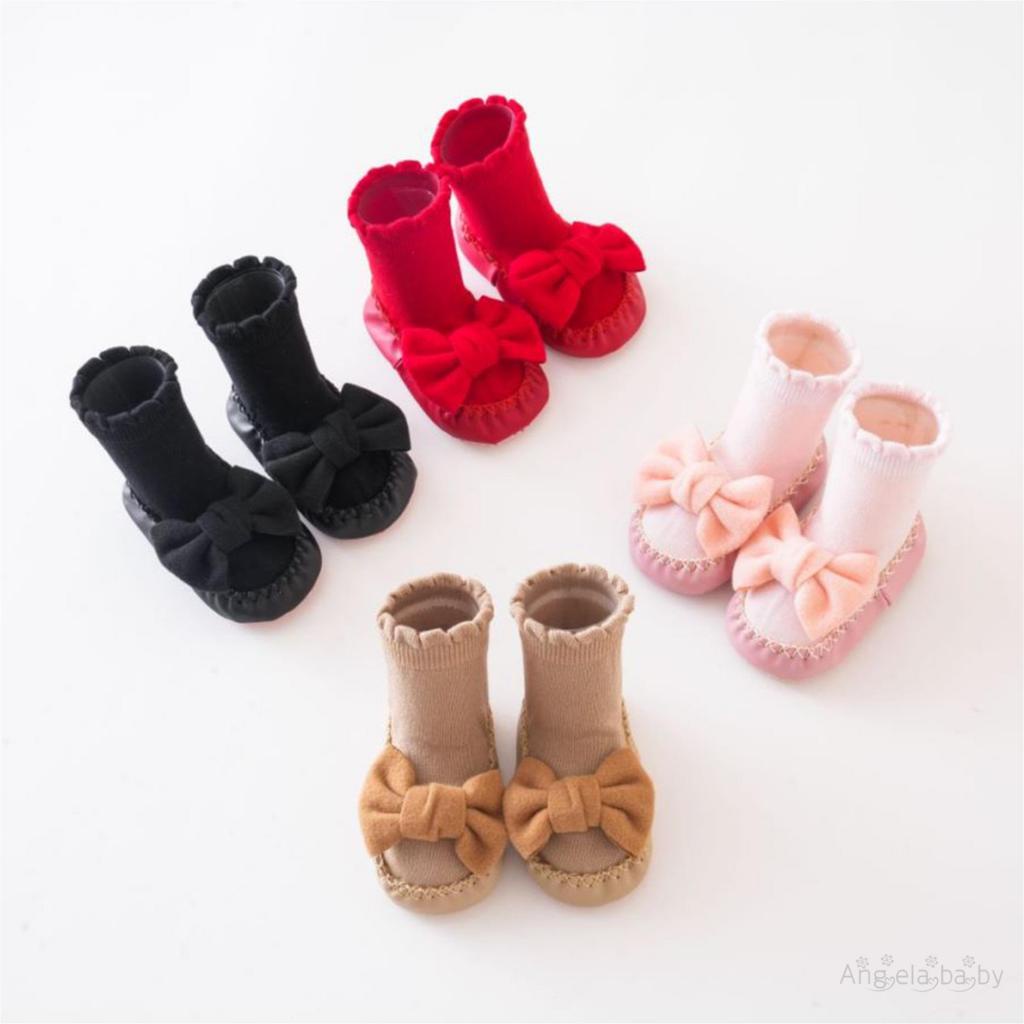 Vớ Mềm Chống Trượt Đính Nơ Đáng Yêu Cho Bé Gái