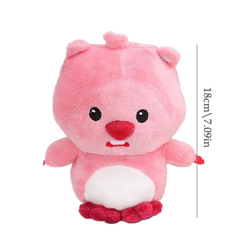Đồ chơi nhồi bông Hình Động Vật Hoạt Hình Màu Hồng 18cm g8e9
