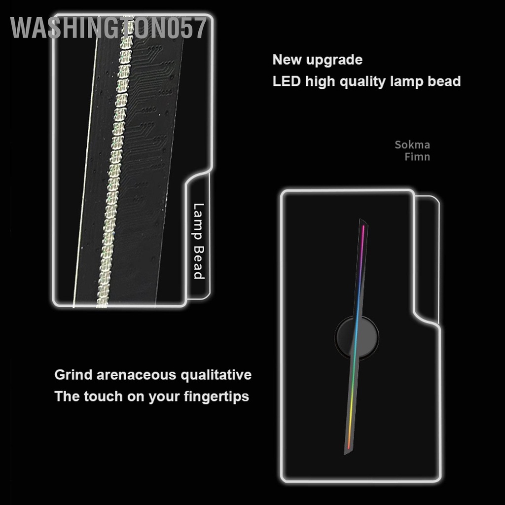 Washington057 Quạt hình ba chiều 3D 224LED 400x400mm Điều khiển từ xa WiFi Màn quảng cáo máy chiếu 100‑240V