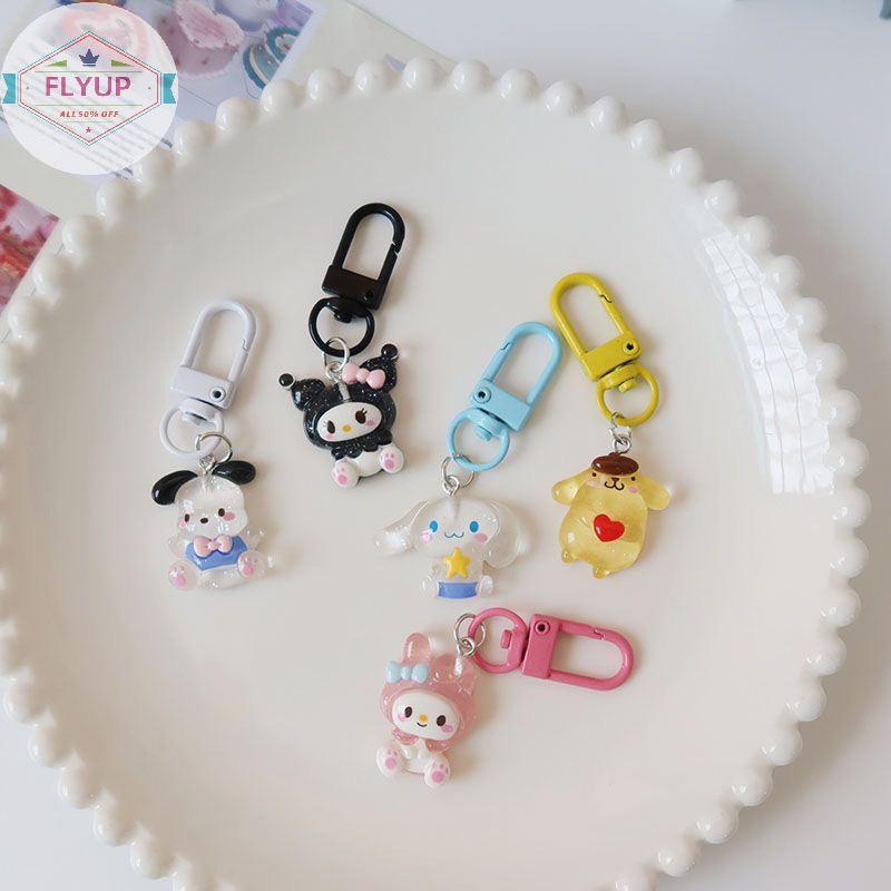 Flyup sanrio Móc Chìa Khóa Trong Suốt Họa Tiết Hoạt Hình Dễ Thương vn