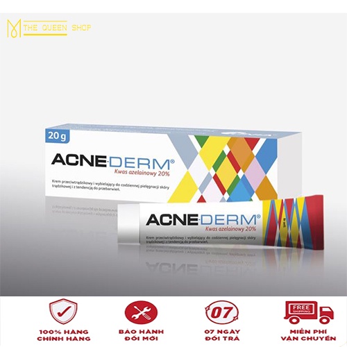 Kem giảm mụn Acnederm Azelaic Aicd 20% làm trắng sáng da, giảm mụn hiệu quả