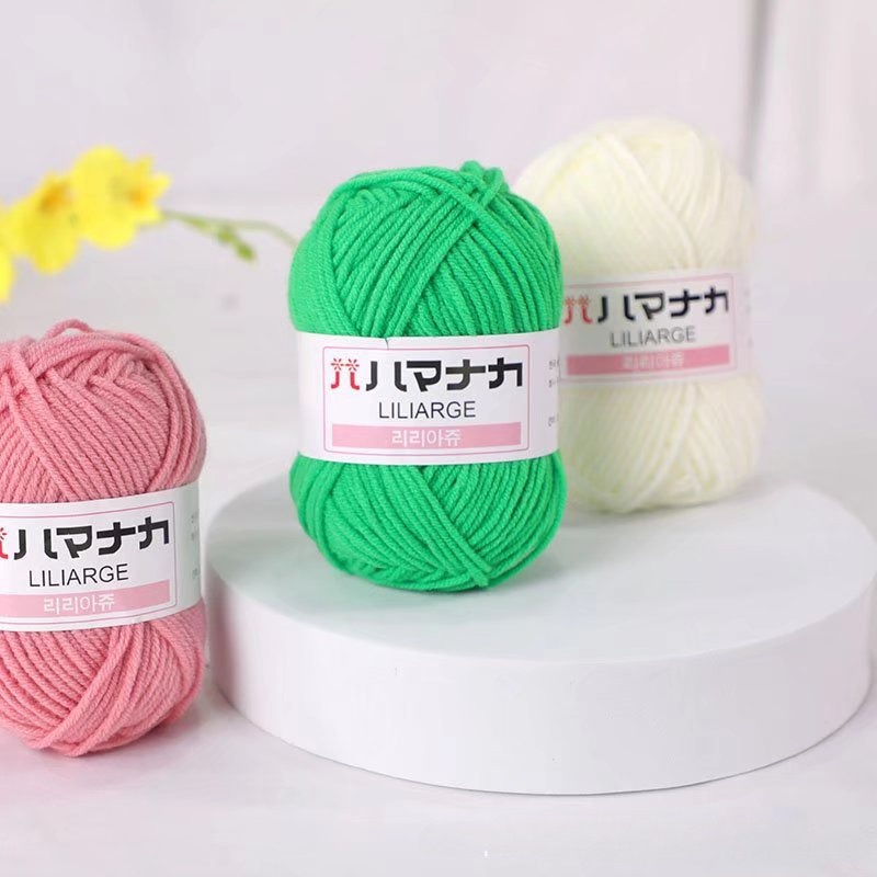Cuộn Len Sợi Cotton Siêu Mềm Cuộn Len cotton Mềm Mại Nhiều Màu Len Milk Cotton Hàn Quốc 25g - len hàn nhí dùng để móc cho người mới làm gồ