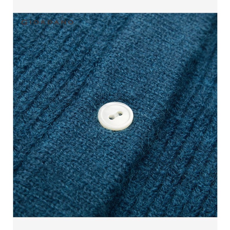 GIORDANO WOMEN Chunky raglan sleeve crewneck loose cardigan 13353781