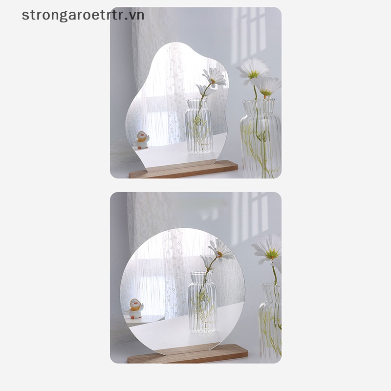 Gương Trang Điểm acrylic Không Khung Hình Đám Mây Kèm Giá Đỡ Để Bàn Trang Trí Nhà Cửa diy