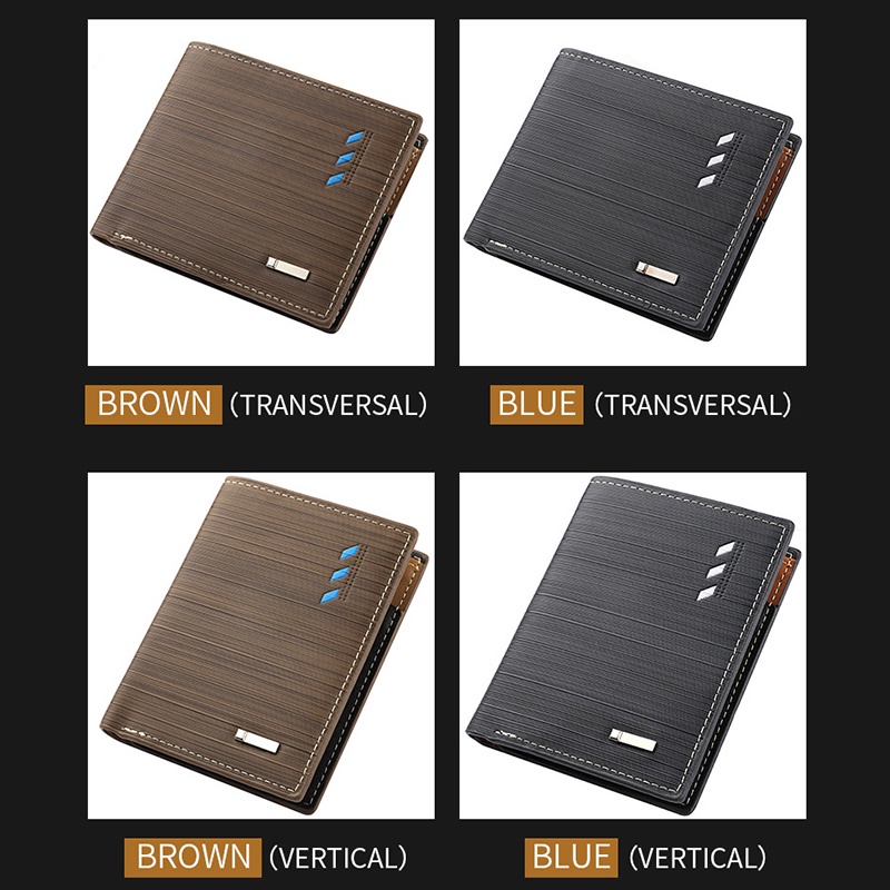 Ví Da pu Dáng Ngang Phong Cách Hàn Quốc Cho Nam Giá Đỡ