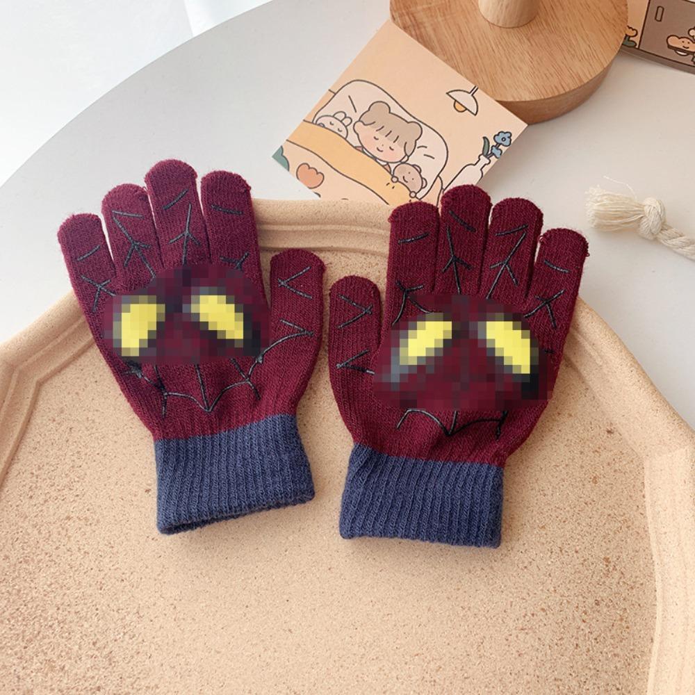 Găng Tay Suki Dệt Kim Dày Dặn Chống Lạnh Chống Gió Họa Tiết Hoạt Hình Dễ Thương Cho Bé