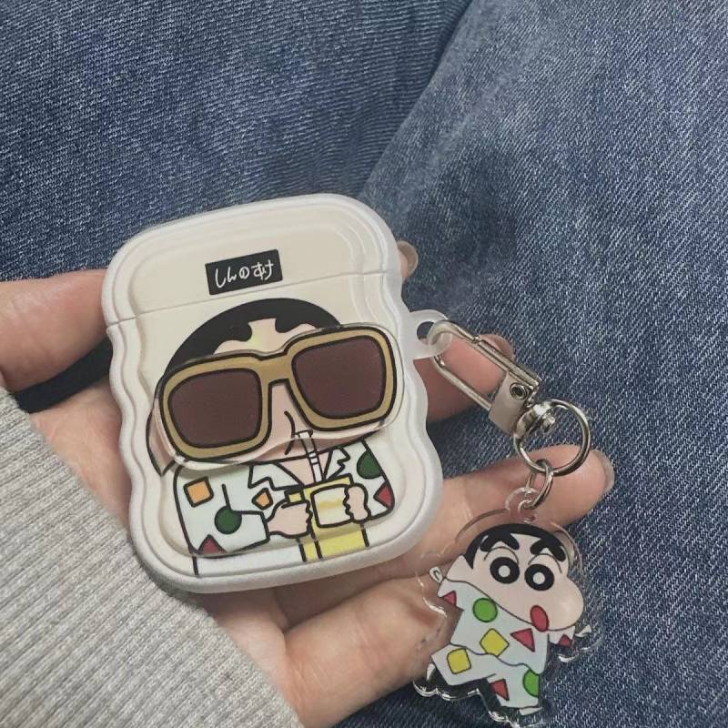 Vỏ Bảo Vệ Hộp Sạc Tai Nghe airpods 1 / 2 / 3 / Pro2 2022 Hình Cậu Bé Bút Chì Dễ Thương