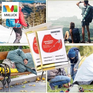 Mmluck set 5 chăn lá bạc chống gió giữ ấm khẩn cấp dành cho đi bộ đường dài