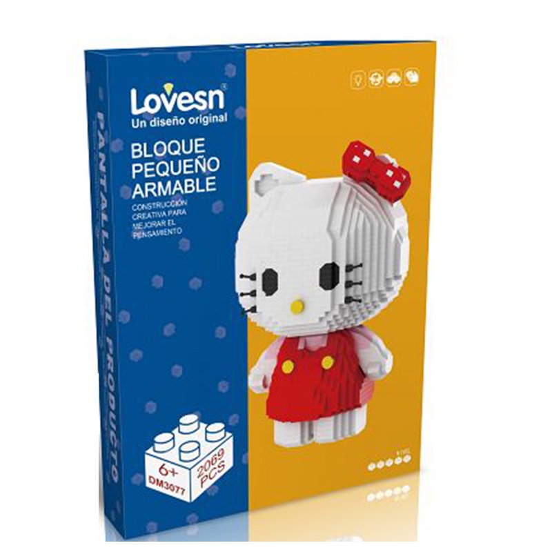 Nano block Bộ Đồ Chơi Lắp Ráp Hình Que Kem / kuromi / hello kitty Xinh Xắn Cho Bé