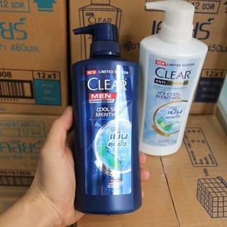Dầu gội clear men+bạc hà 480ml