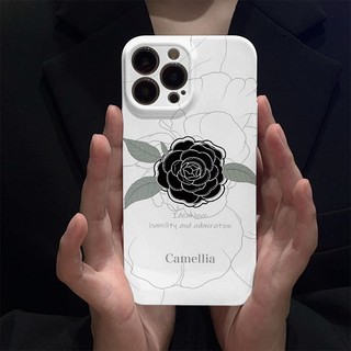 Camellia White Apple 15 / 16 / 17Promax Film Shell Iphone14promax / 13 / 12 Vỏ Điện Thoại 11 / 8P / Xs / XR 78plus