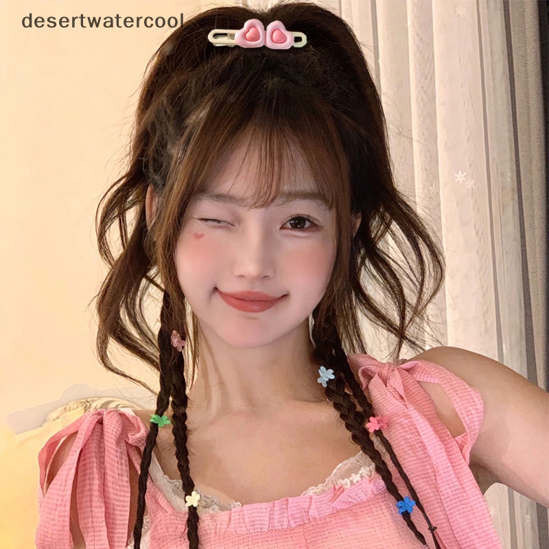 Kẹp Tóc Hình Trái Tim Màu Hồng Xinh Xắn Cho Nữ