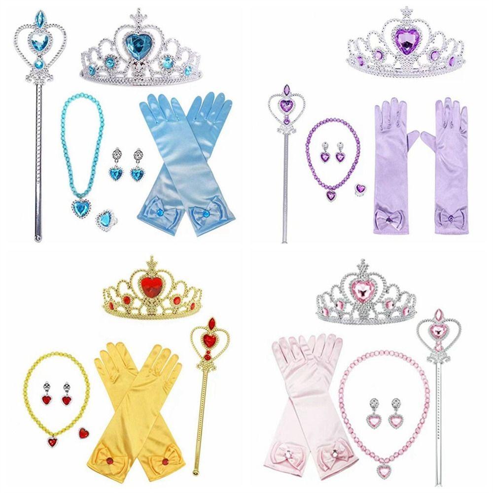 Mmluck Vương Miện Công Chúa elsa Bằng Nhựa Phụ Kiện Hóa Trang Trang Trang Sức Cho Bé Gái