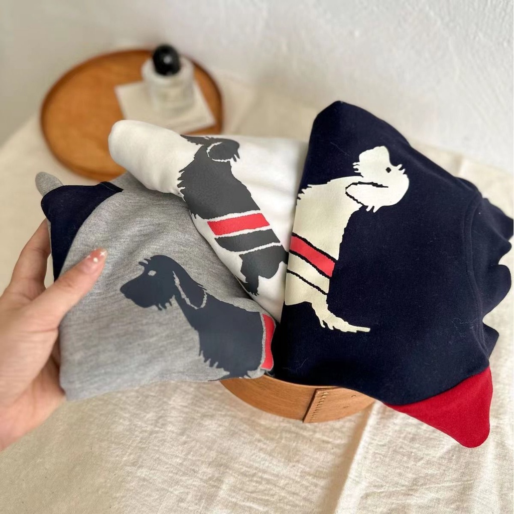 Áo Sơ Mi Tay Dài Vải Nhung Ấm Áp In Họa Tiết Hoạt Hình Phong Cách Đức Thời Trang Thu Đông Cho Bé Trai Và Gái