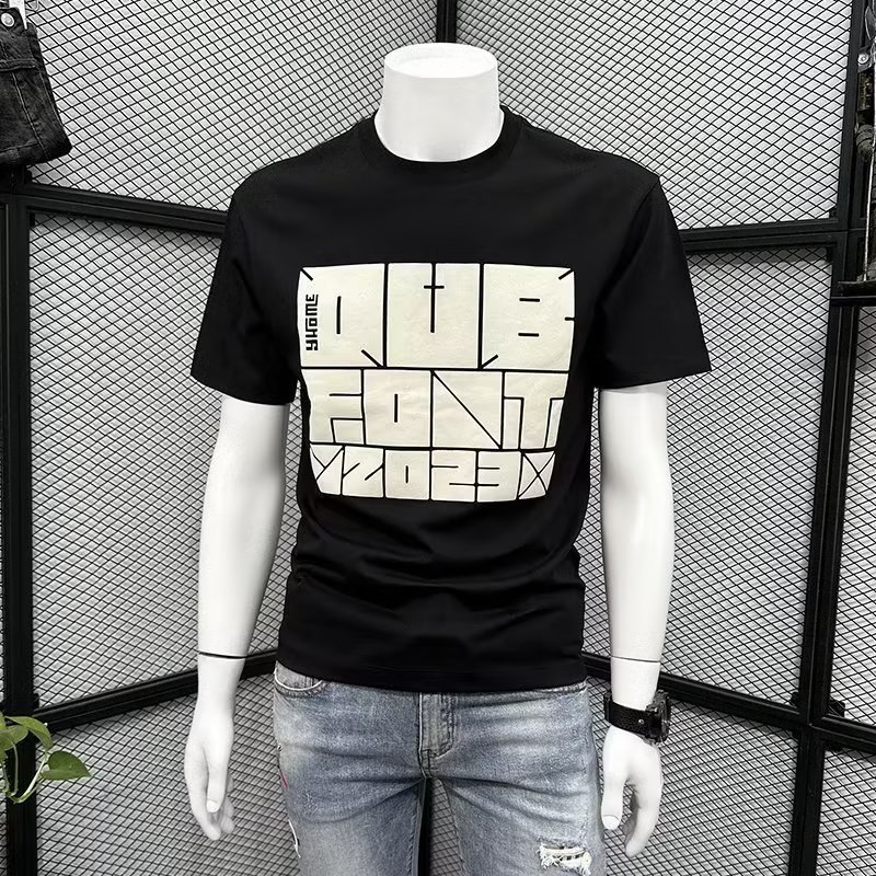 Áo Thun Tay Ngắn Cổ Tròn In Họa Tiết Đơn Giản Thời Trang Xu Hướng Mới Cho Nam