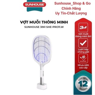  Vợt bắt muỗi 3 trong 1 Sunhouse SHE-PRO11.W - Bảo hành chính hãng 12 tháng 