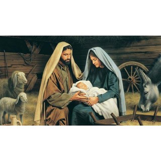 Tranh canvas Chủ Đề Giáng Sinh Kỳ Diệu Của Chúa jesus
