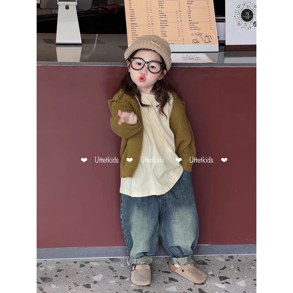 MŨ LEN BEANIE CHIP PHONG CÁCH HÀN QUỐC CHO BÉ GÁI VÀ BÉ TRAI