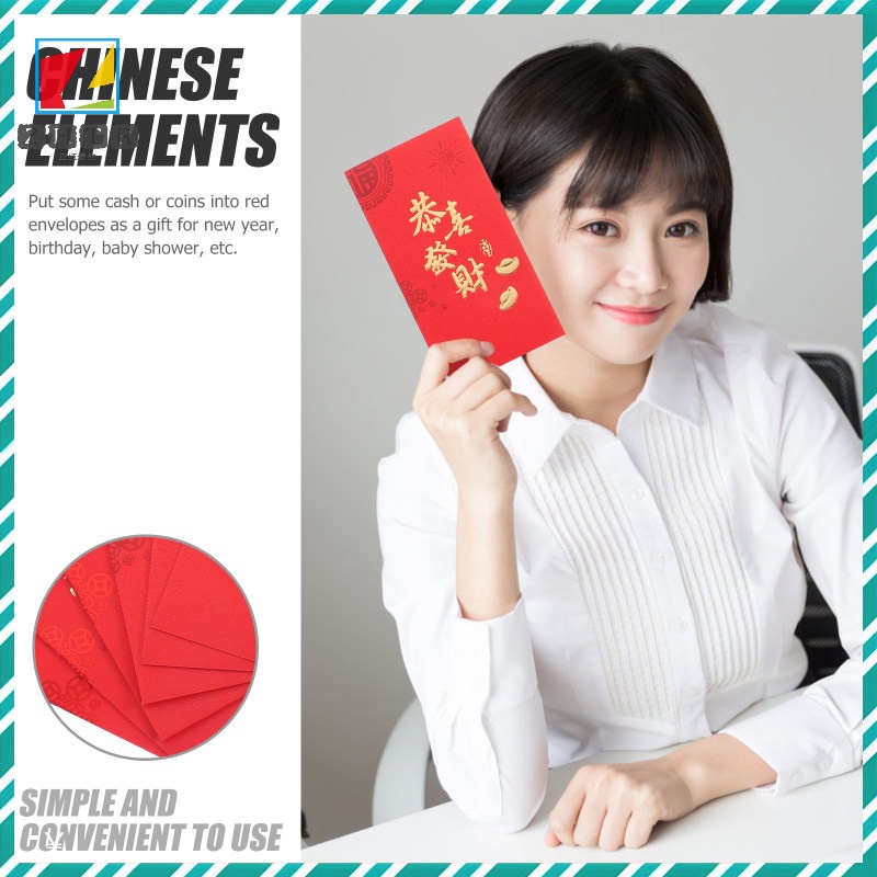 Set 6 Bao Lì Xì Năm Mới Phong Cách Trung Hoa