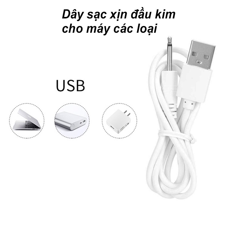 Dây sạc máy massage USB 10 tốc độ, dành cho các loại máy massage mặt mắt body toàn thân đầu nhọn