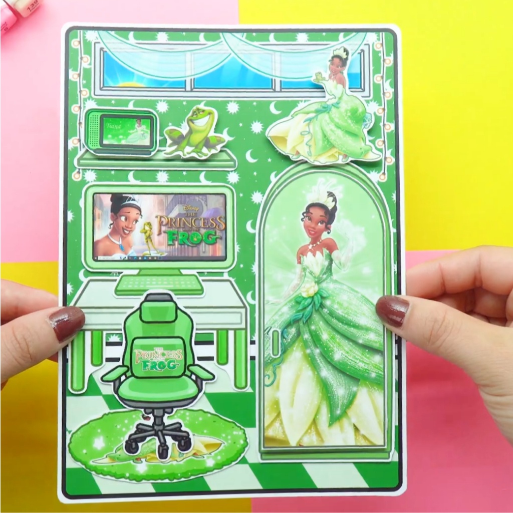 Học Liệu Toca Pricesss Tiana Quite Book, Đồ chơi bóc tách , đồ chơi thủ công , thông minh , trí tuệ Zin Càu Vòng