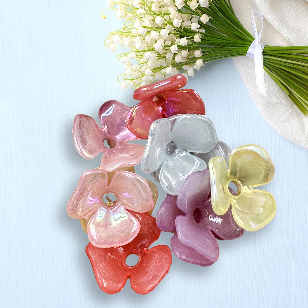 Set 10 Hạt Cườm acrylic 21.5 * 2.6mm Làm Trang Sức Thủ Công