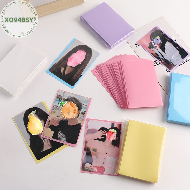 Xo94bsy 50 Túi Đựng Thẻ idol / Ảnh Thẻ Id Màu Kem Mờ vn