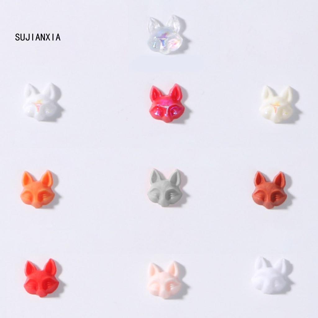 Giày Thể Thao sujianxia sujianxia Năng Động Hợp Thời Trang| Set 30 Phụ Kiện Trang Trí Móng Tay Hình Đầu Cáo 3d Sống Động