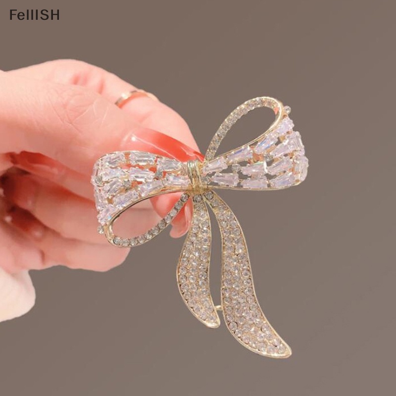 Ghim Cài Áo Hình Nơ Đính Đá Chống Ánh Sáng Thời Trang Cho Nữ 439br