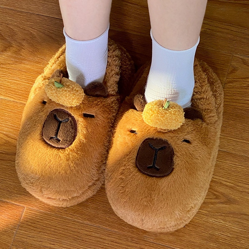 Capybara Dép Bông Đi Trong Nhà Hình Động Vật Hoạt Hình Đáng Yêu