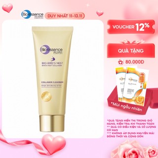 Sữa rửa mặt dưỡng da tươi sáng và căng mọng Bio-essence Bio-Bird's Nest Collagen Cleanser 100g