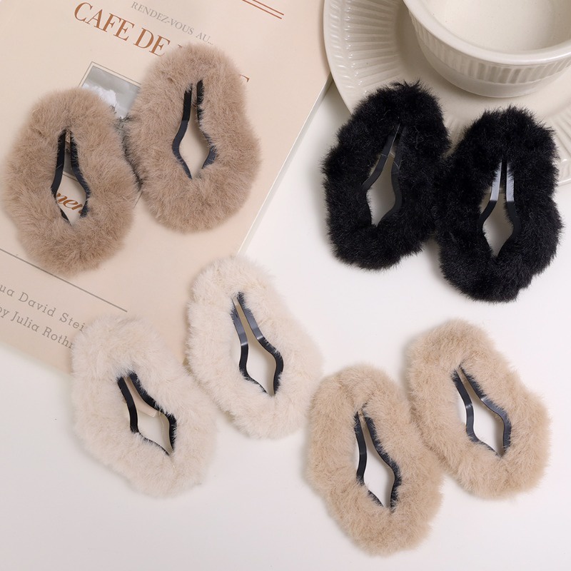 Thời Trang Kẹp Tóc bb / Kẹp Tóc Hình Đám Mây Rỗng Màu Đất Phong Cách Hàn Quốc Dễ Thương Dành Cho Bé Gái / Kẹp Tóc Hình Học Mùa Thu Đông y2k