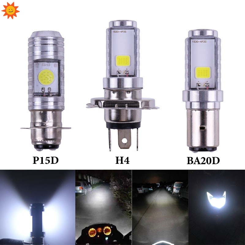 1 Bóng Đèn Pha 12000lm ba20d h6 h4 led 6500k 12v jp7 Chất Lượng Cao Cho Xe Mô Tô