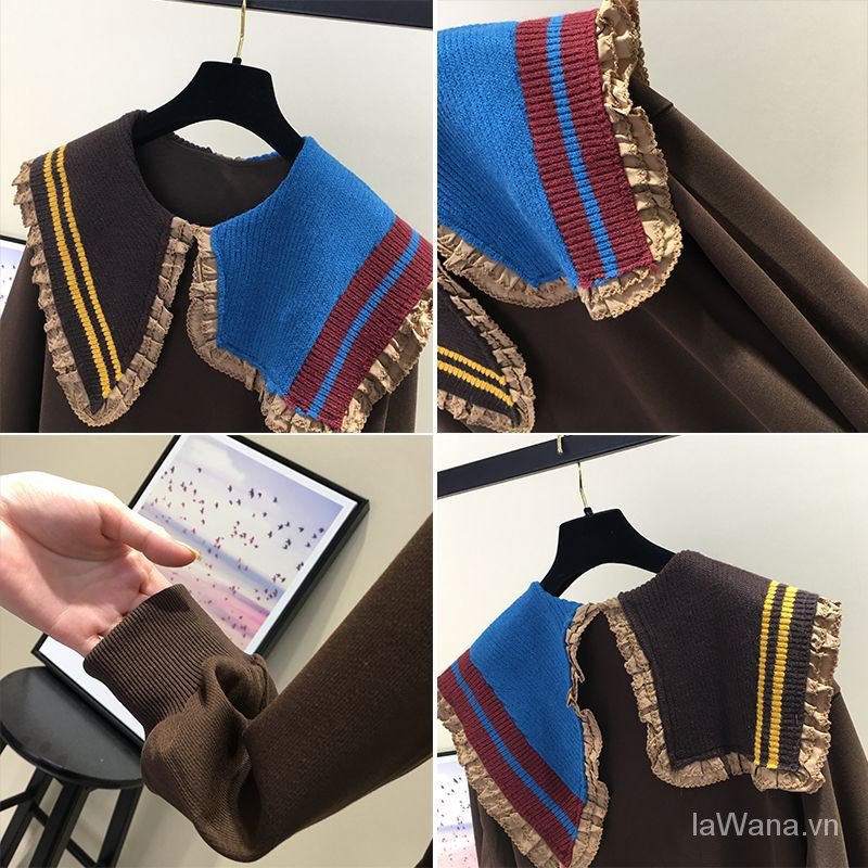 Áo Sweater Cổ Búp Bê Phong Cách Châu Âu Thời Trang Mùa Thu 2023 Mới Cho Nữ