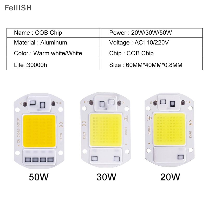 Chip Đèn led cob Thông Minh 20w 30w 50w ac 220v 439br