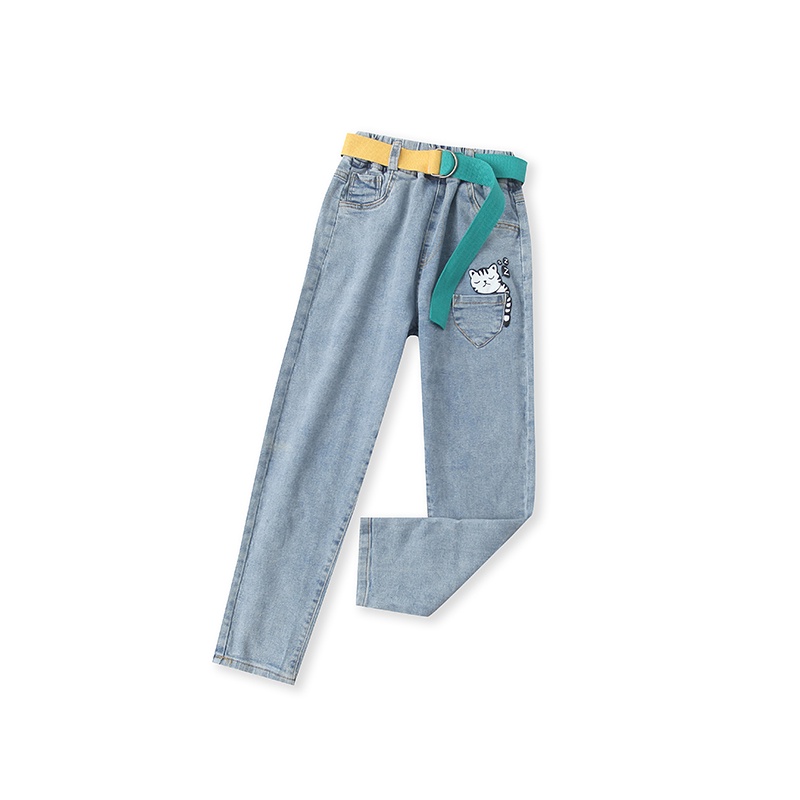 Quần jean dài hoạ tiết hoạt hình cho bé