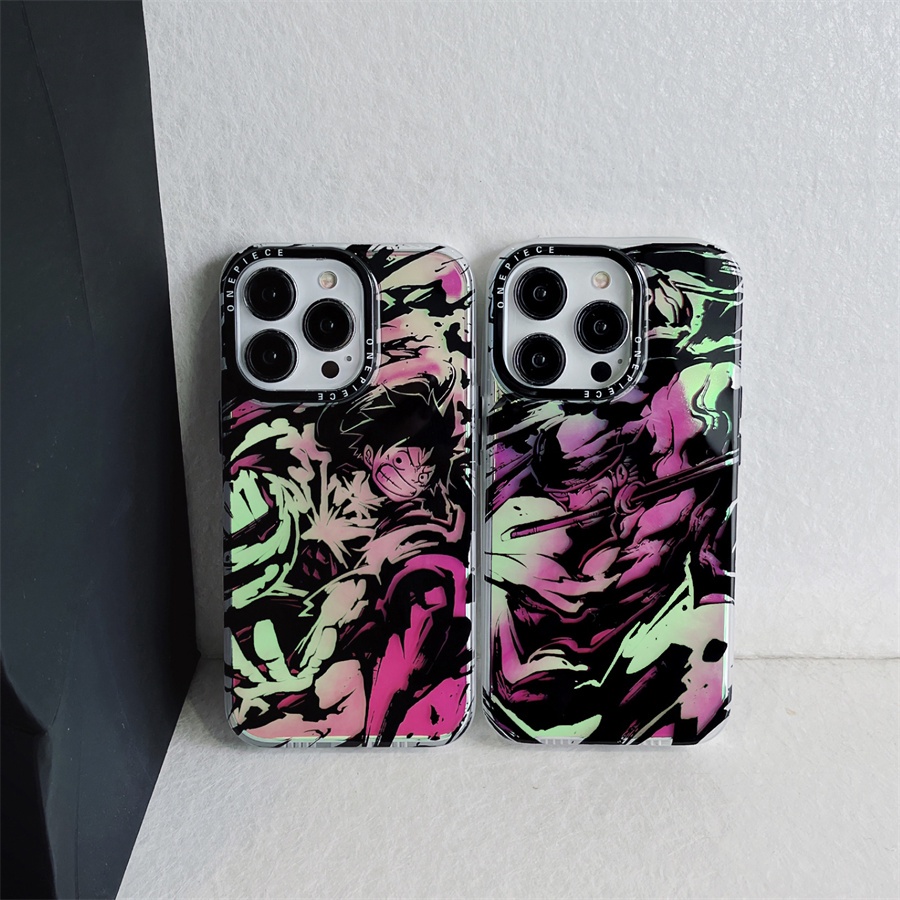 Ốp Điện Thoại Cứng Họa Tiết luffy & zoro laser Dành Cho iphone 15 pro max iphone 14 pro max iphone 13 pro max iphone 12 pro max iphone 11