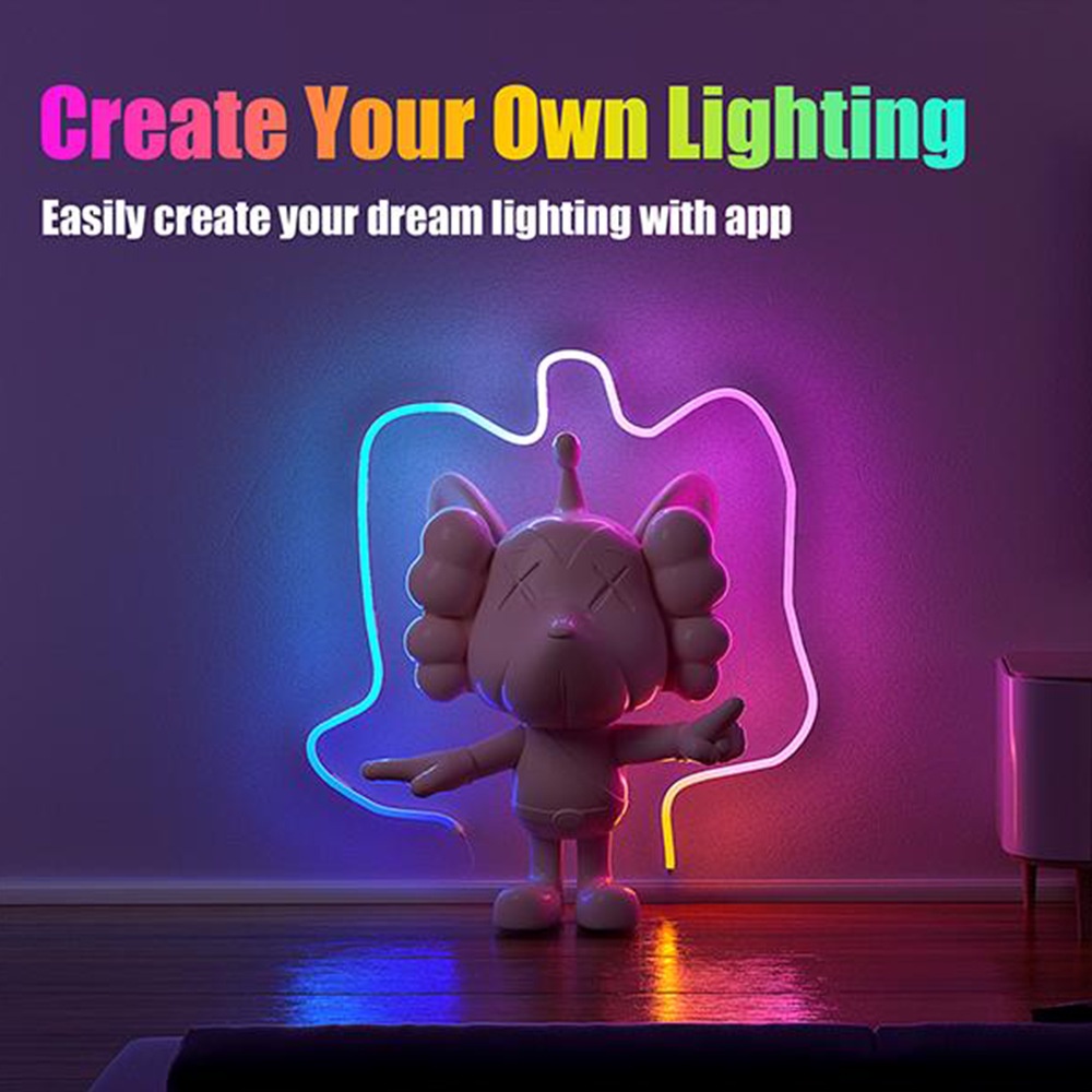 Dây Đèn neon neon 5M 12v Kèm Điều Khiển app rgb tv Trang Trí Phòng Khách / Phòng Ngủ
