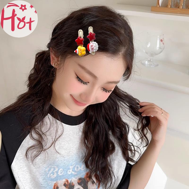 Jr 1 Kẹp Tóc Hình Ngôi Sao / Ông Già Noel / Người Tuyết Dễ Thương vn