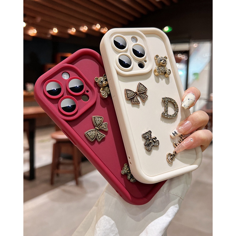 Ôp Điện Thoại Silicon Dẻo Hình Gấu 3d Cho iphone 11 12 13 14 15 pro max plus 11pro x xr Xsmax 6 6s 7 8 plus se 2020 15pro 14pro Ốp