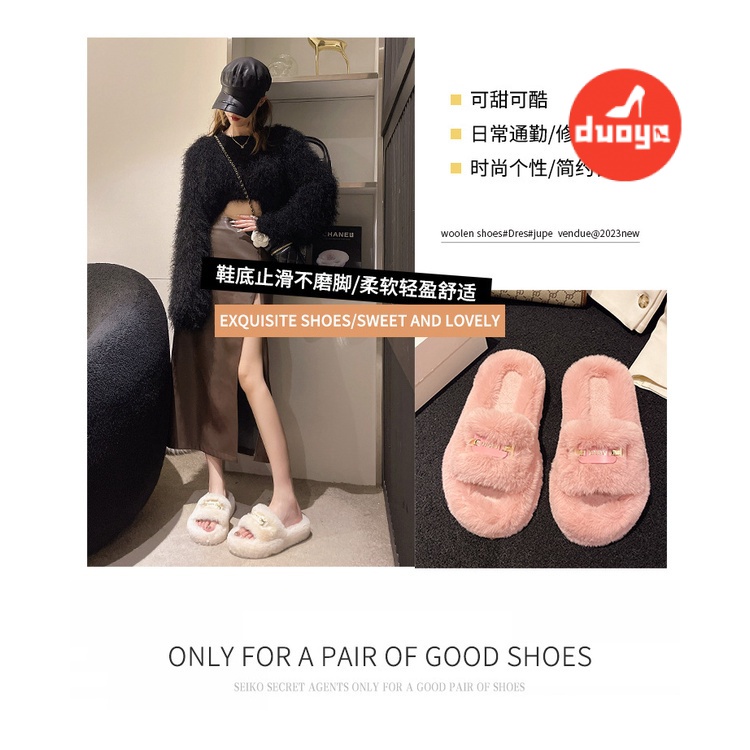 Duooya Dép Bông Đi Trong Nhà / Ngoài Trời Mùa Thu Đông Đế Dày Lông Nhung Màu Hồng Cho Phụ Nữ Mang Thai / Giao Hàng Miễn Phí