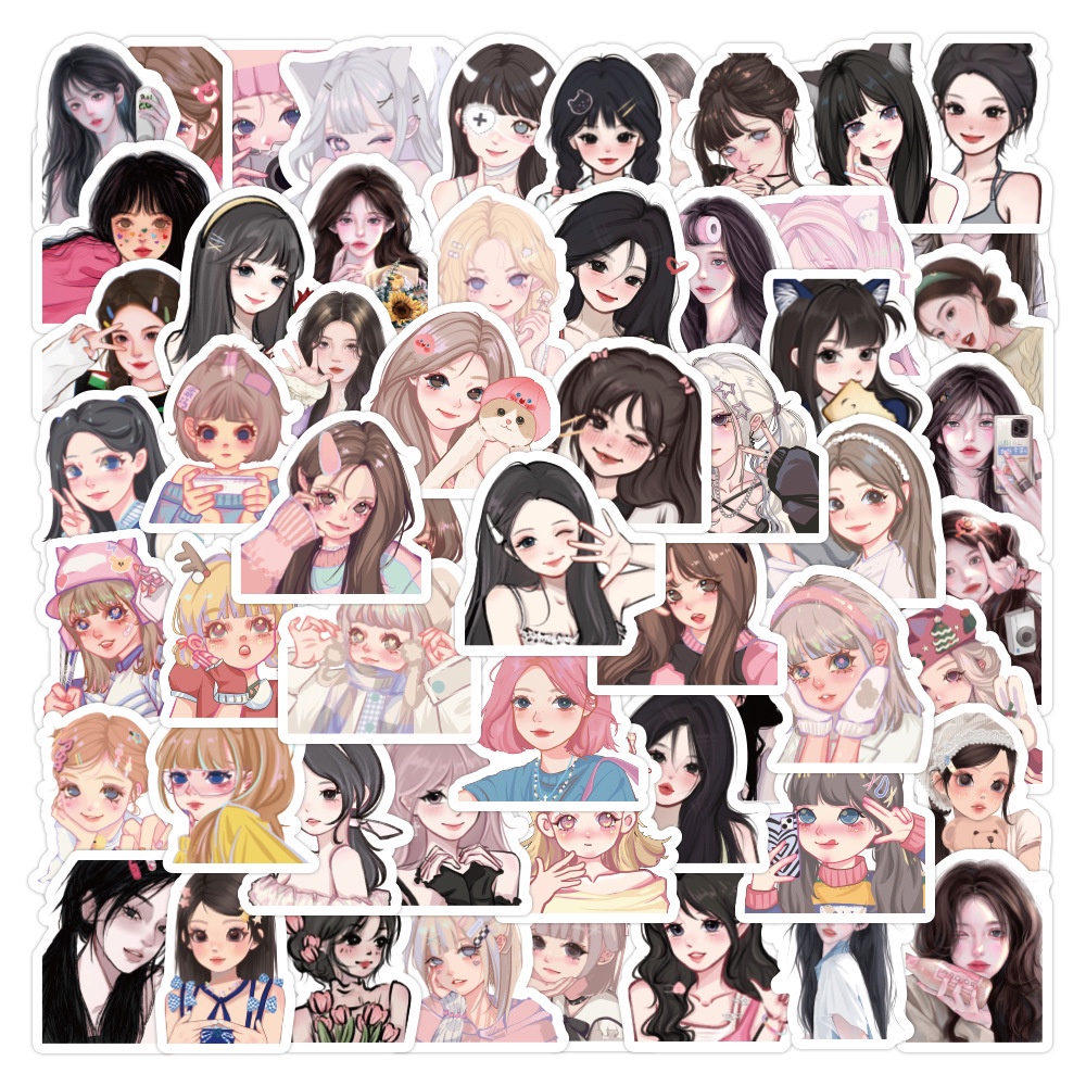 Set 100 Miếng Dán Trang Trí Mũ Bảo Hiểm / Xe Đạp Hình Trái Tim graffiti Dễ Thương