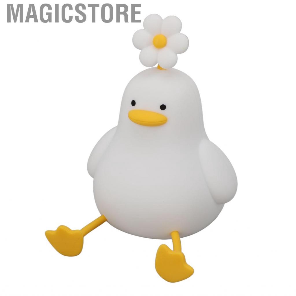 Magicstore Cute Duck Night Light Silicone Lamp 1200mAh Rechargeable  Dimmable Kids for Bedside Bedroom Dormitory