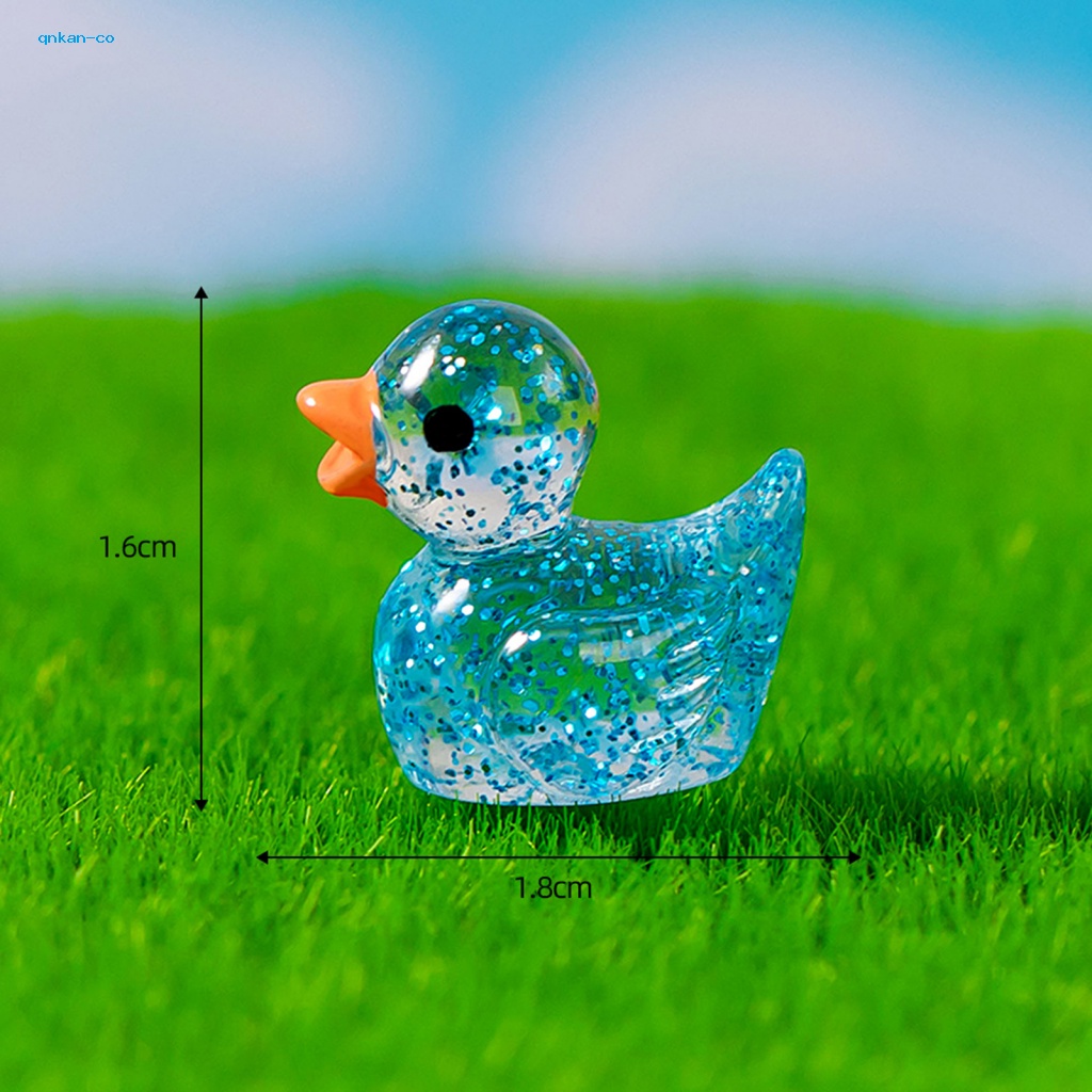 Qnkan Vịt Nhựa resin Lấp Lánh Trang Trí Bàn Làm Việc / Nhà Búp Bê