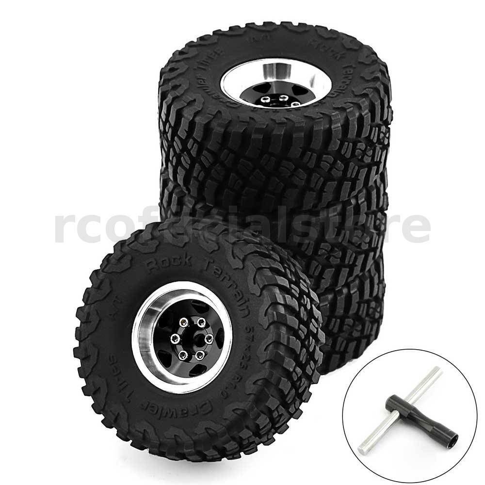 Set 4 Bánh Xe Leo Núi 1.0 inch Bằng Hợp Kim Nhôm Cho 1 / 18 trx4m scx24 fms fcx18 fcx24 furitek fx118